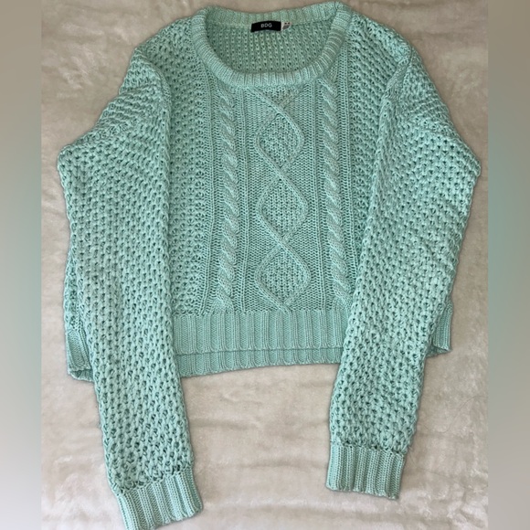 BDG Mint Cableknit Sweater - Picture 3 of 3